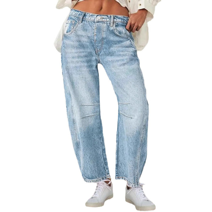 Dame Bekvemme Boyfriend Jeans med afslappet snit og modige detaljer Stilla