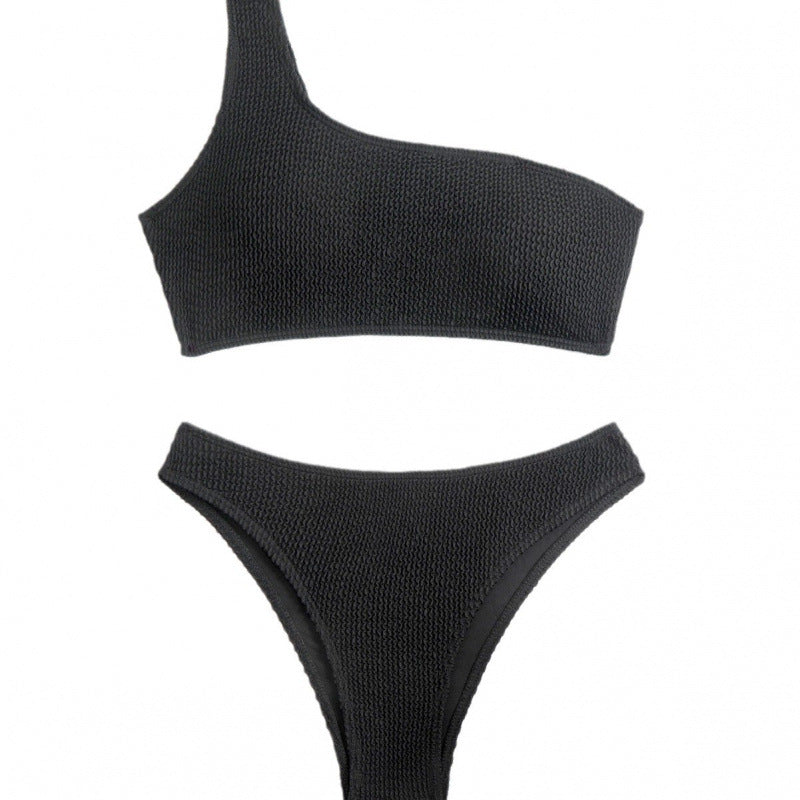 Dame En-sidet Bikini med struktureret overflade Skovae