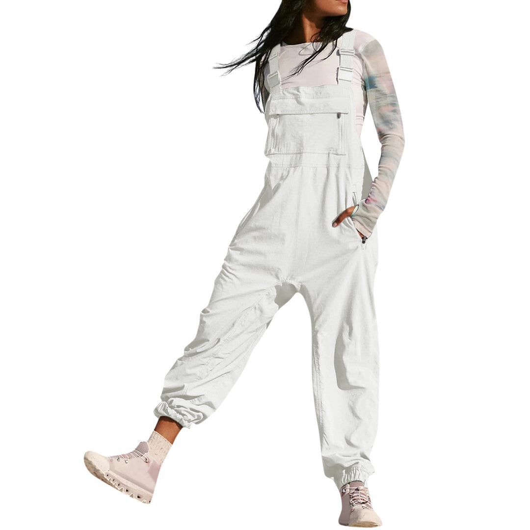 Dame Casual Jumpsuit med praktiske lommer og elastisk kant Skovae