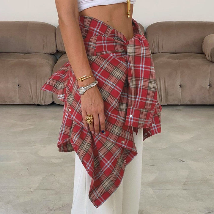 Femme Oversized flannel skjorte Stilla