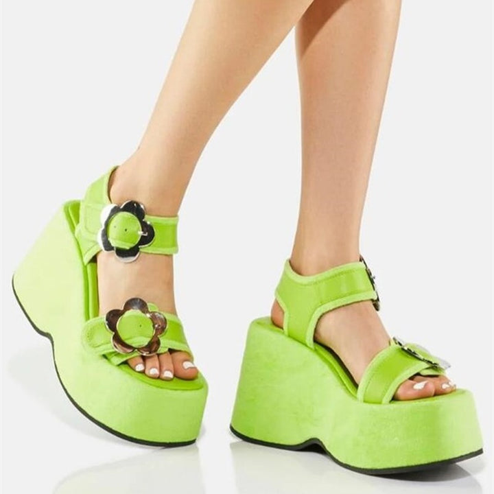 Femme Floral Dekoreret Plateau Sandaler Stilla