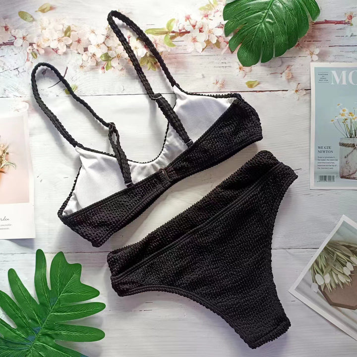 Femme Struktureret To-delt Bikini Sæt Stilla