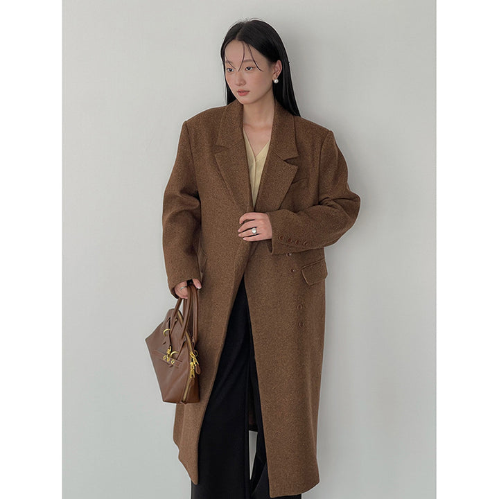 Dame casual uldfrakke i oversized snit med taljerede detaljer Stilla