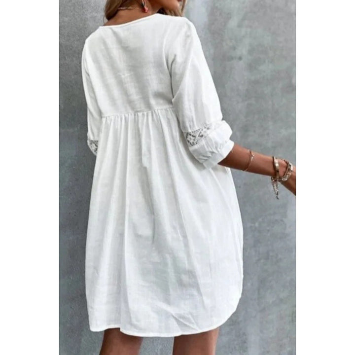 Femme Bohemian Broderet Svingkjole Stilla