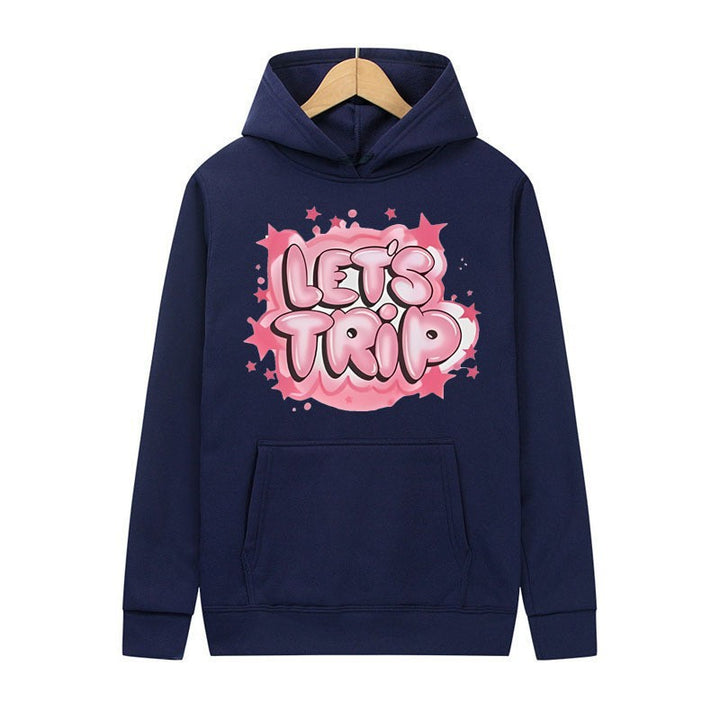 Dame hoodie med stilfuld graffiti print og behagelig pasform Skovae