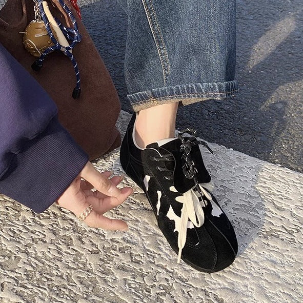 Femme Chic Suede Sneakers med Leopardmønster Stilla