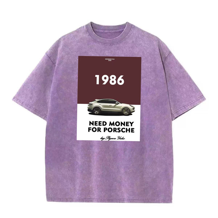 Dame T-shirt med nostalgisk automobil og humoristisk slogan Stilla