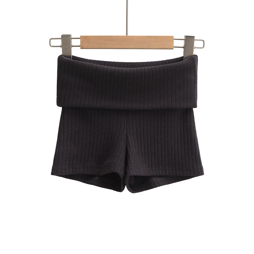 Dame Figurtilpassede Shorts med elastisk bund og ribstruktur Stilla