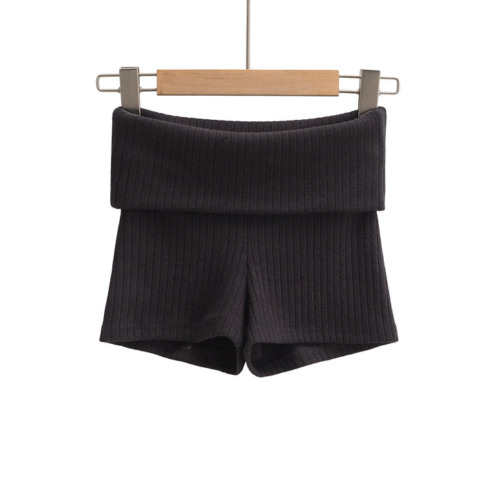 Dame Figurtilpassede Shorts med elastisk bund og ribstruktur Stilla