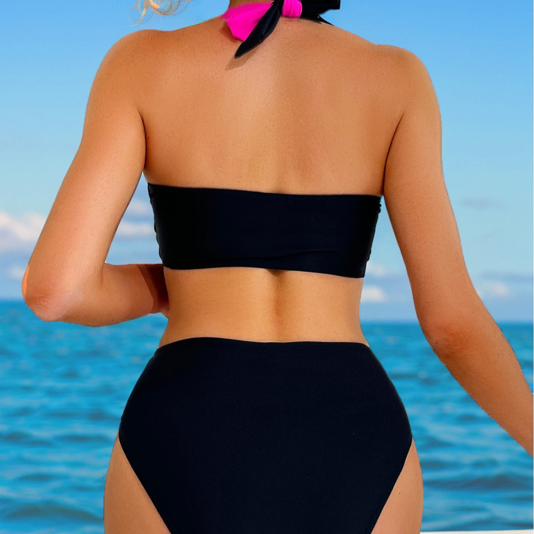 Dame højtaljede bikini med moderigtigt indpakningsdesign og komfortpasform Stilla