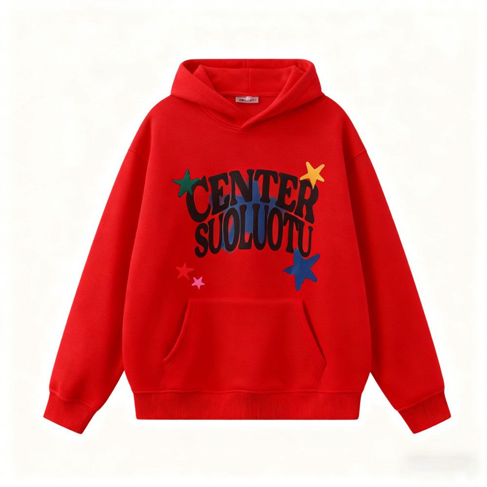 Kvinders hoodie med kreativt print Skovae