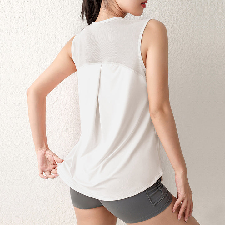 Dame Sporty funktionelt shirt med netindsatser og åndbare egenskaber Stilla