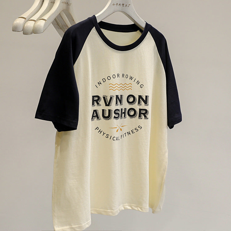 Femme Fritids Athletic Grafik T-Shirt Stilla
