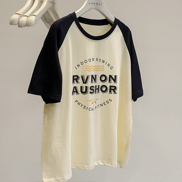 Femme Fritids Athletic Grafik T-Shirt Stilla