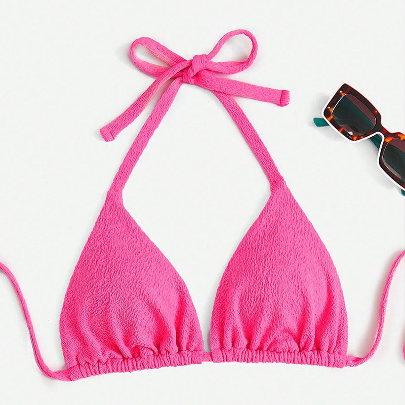 Dame triangel bikini top med justerbare stropper Skovae