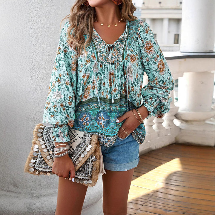 Femme Floral Boho Bluse Stilla