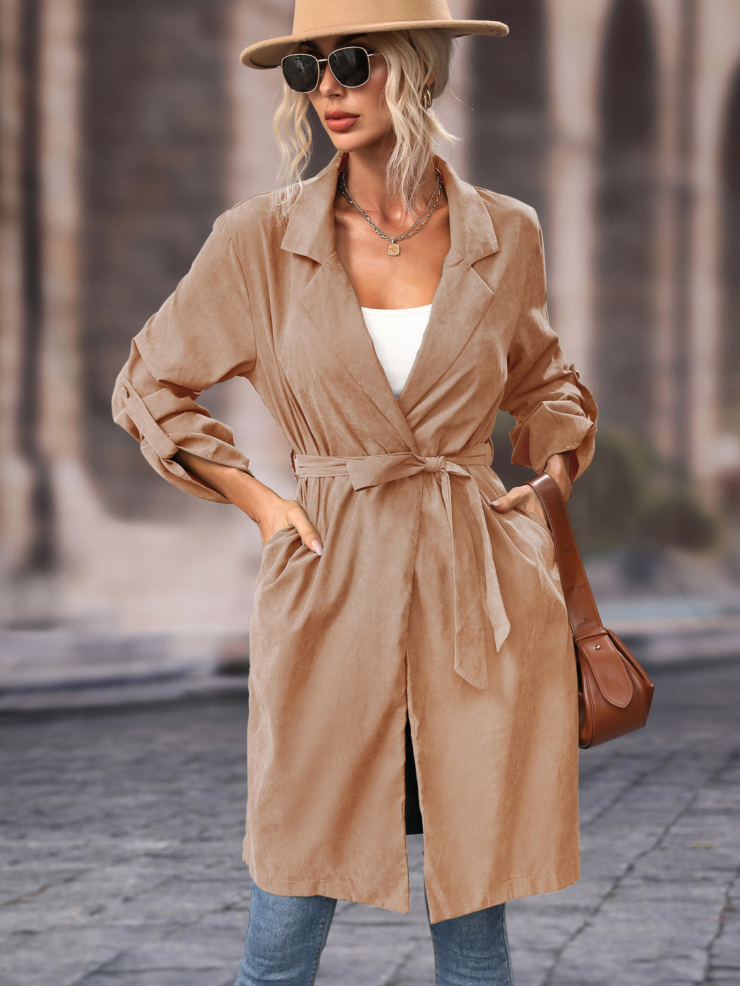 Kvinders oversized trenchcoat med justerbart bælte Stilla