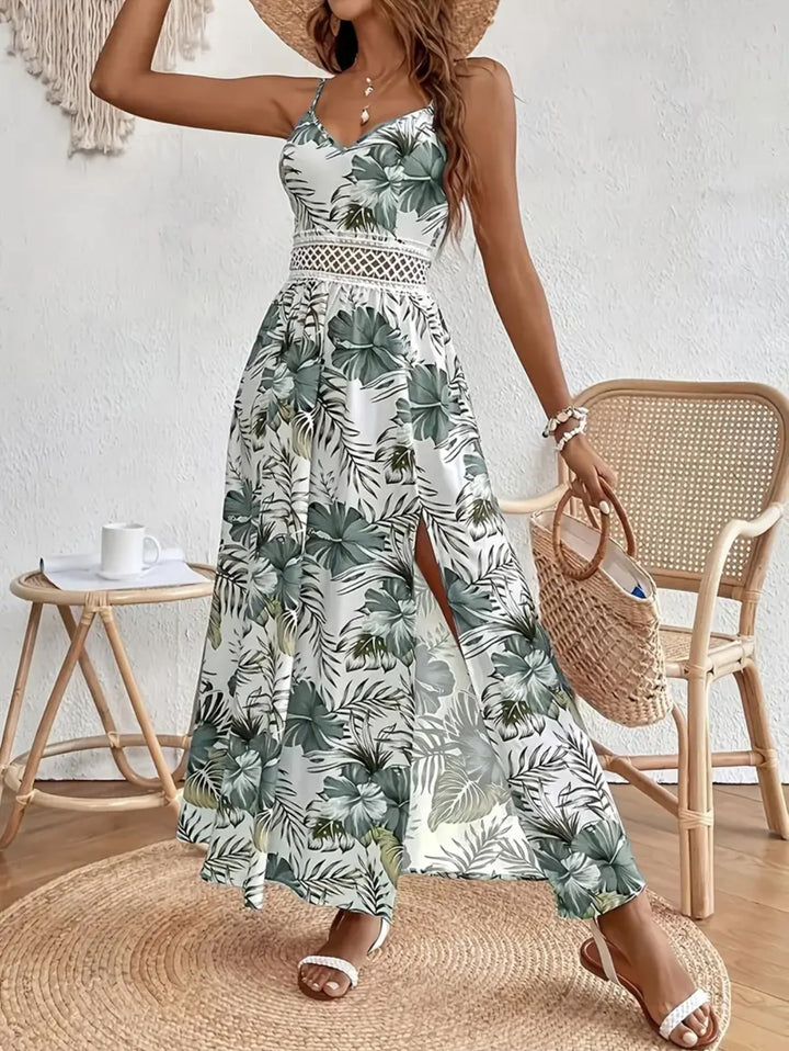 Dame Tropisk Floral Maxikjole Stilla