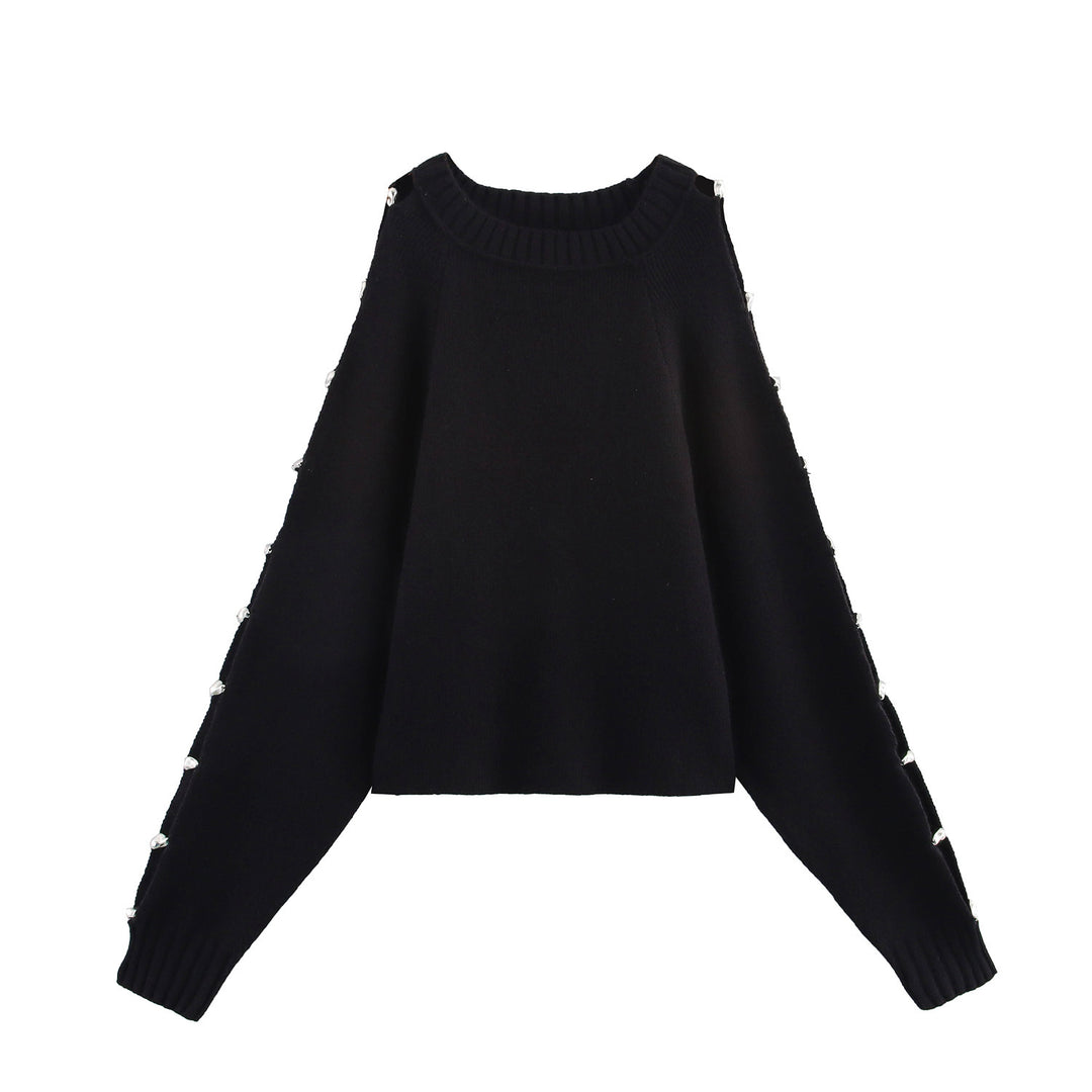 Femme Detaljeret knap-prydet strikpullover Stilla