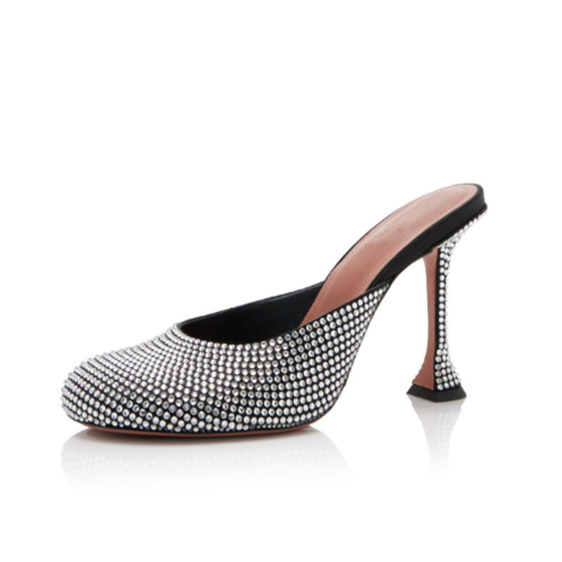 Femme Strassprydede Mules Stilla