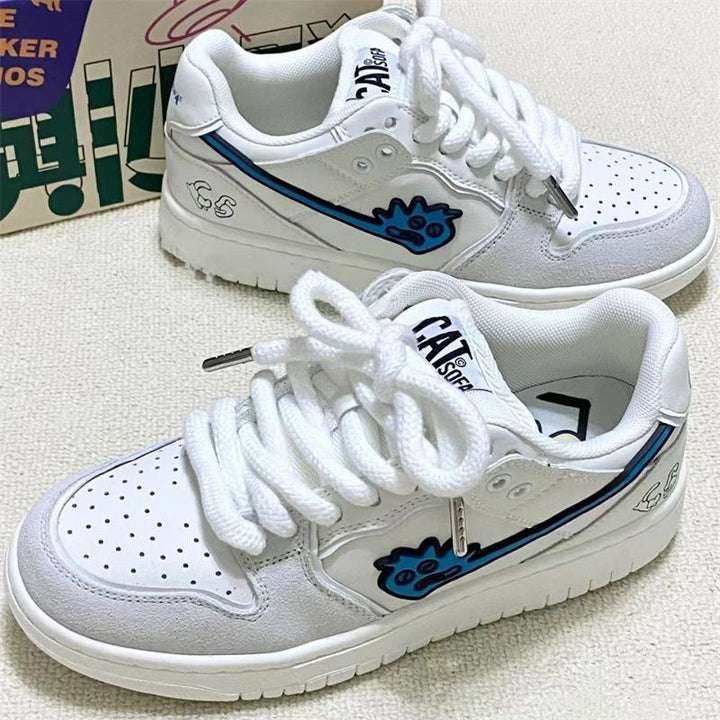 Dame Sporty Sneakers med stilfuldt cartoontryk og åndbart overfladestruktur Stilla