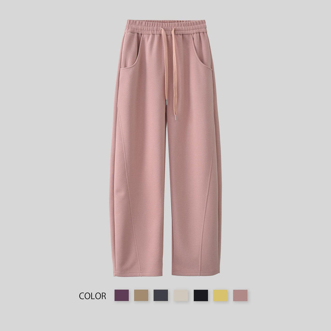 Kvindernes elegante fritidsbukser med sidelommer og elastisk talje Skovae