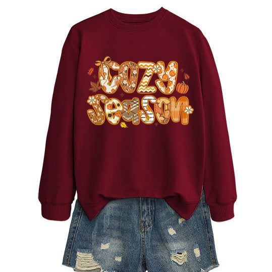Kvinders sweatshirt med kreativt efterårsdesign og afslappet pasform Stilla