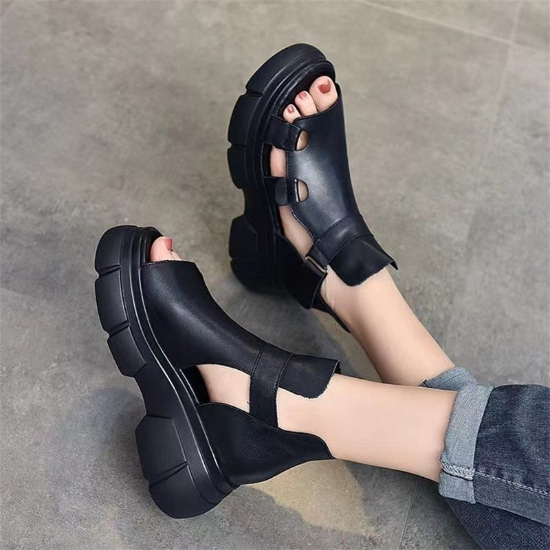 Dame Chunky Sandaler med åben tåområde og justerbart remdesign Stilla