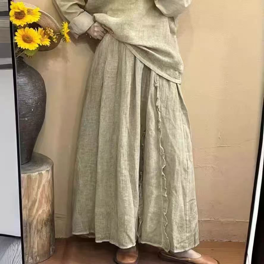 Femme Elegant Flydende Maxi-nederdel Stilla