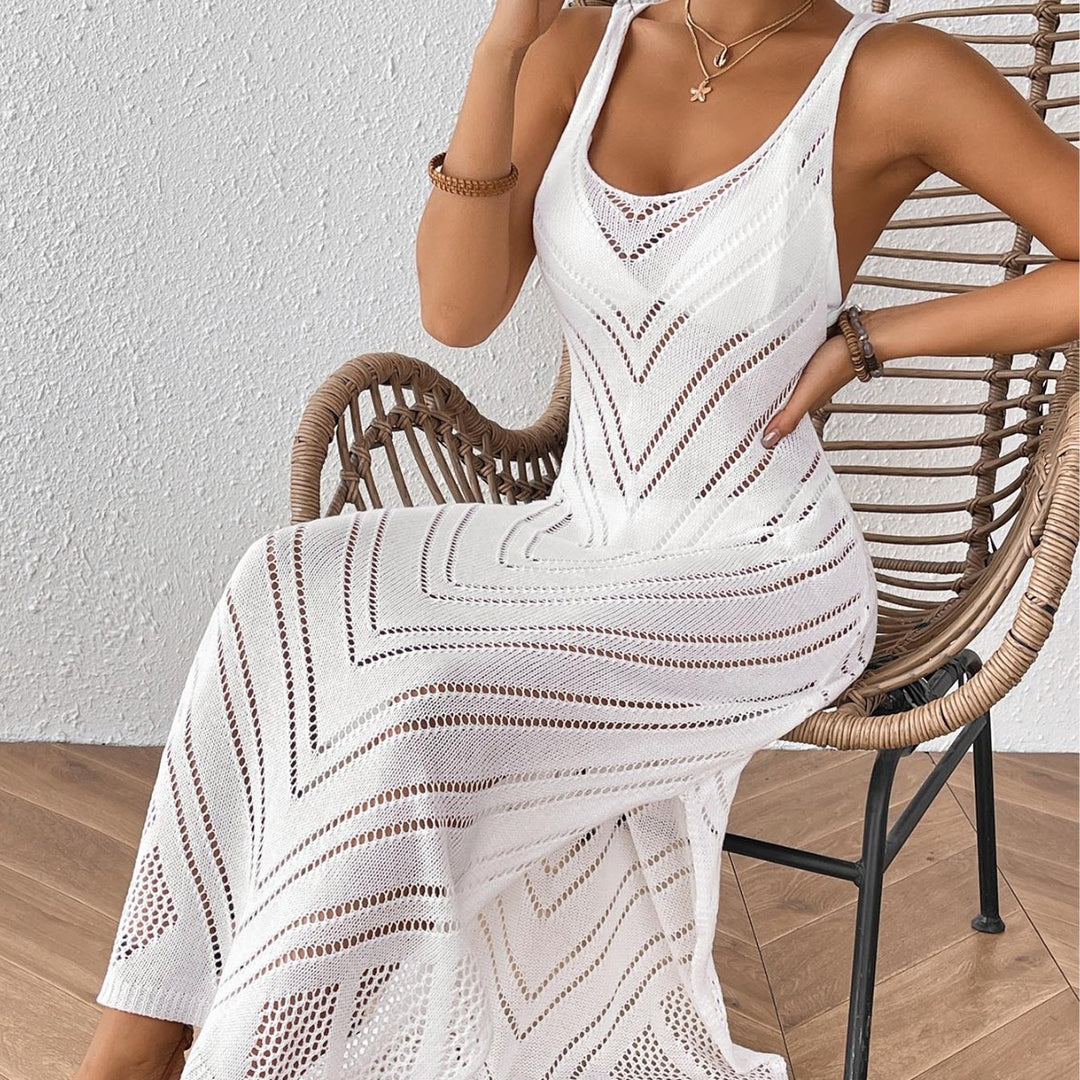 Femme Chevron Strik Maxi Kjole Stilla