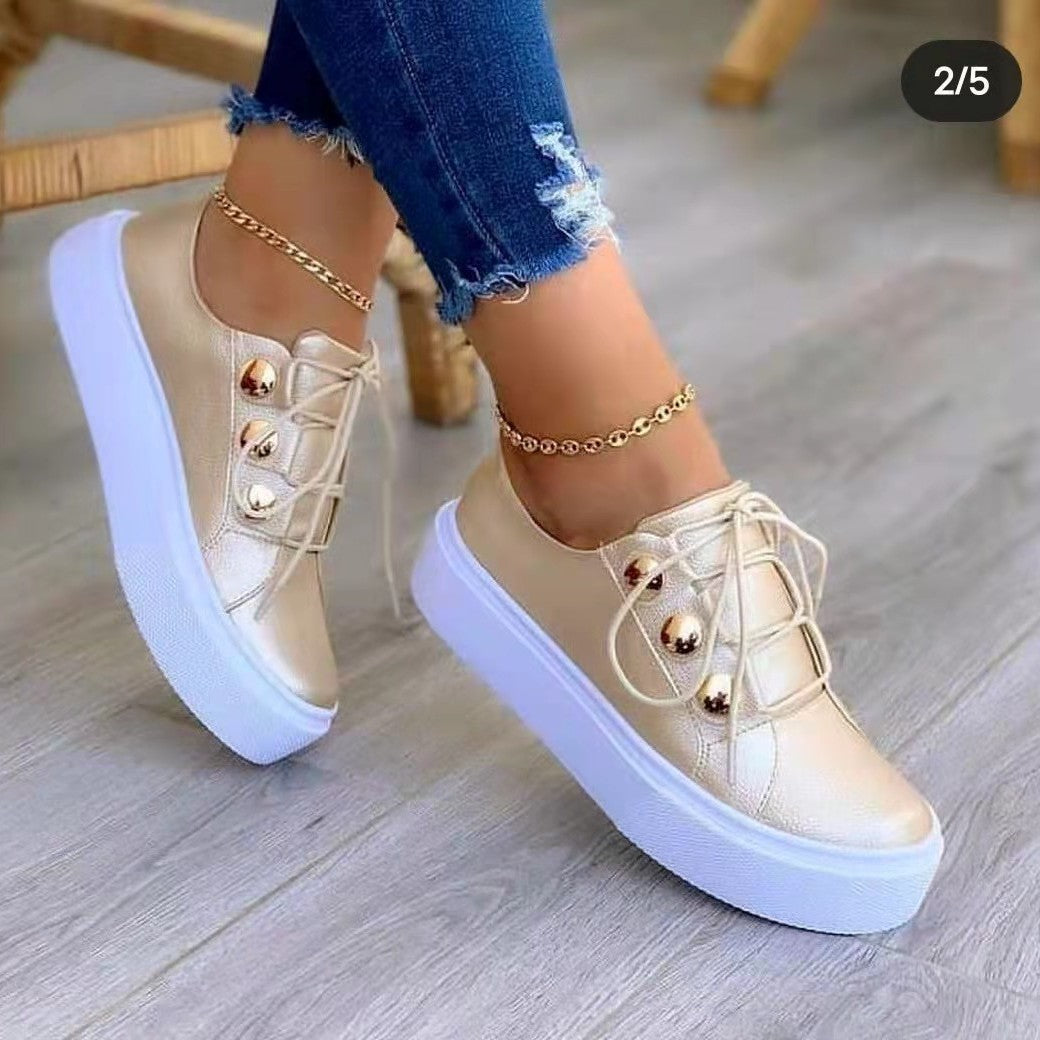 Dame fashion sneakers med højt plateau Stilla