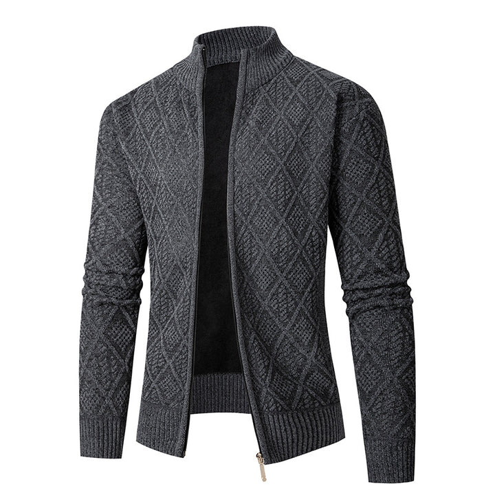 Herrer struktureret strik Zip-Up sweatshirt Stilla
