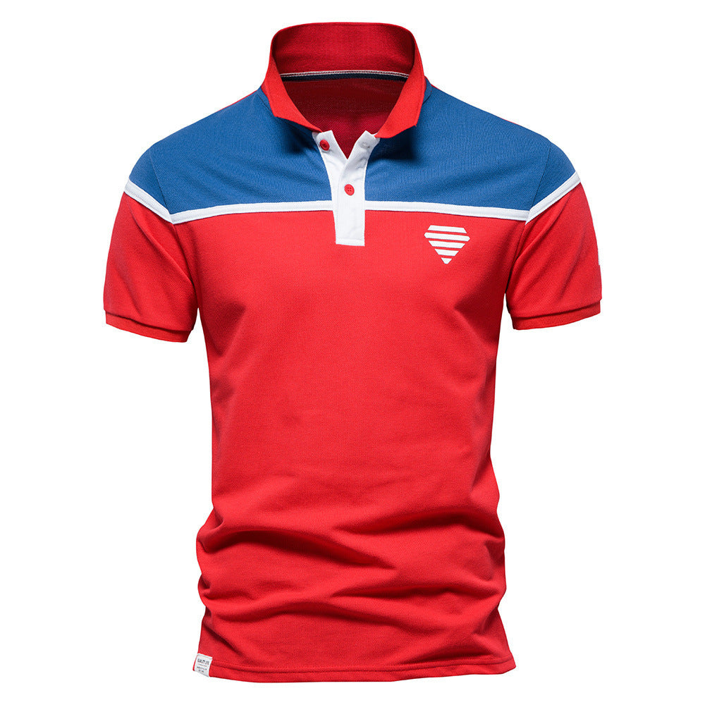 Herrer Poloshirt med moderne farvesnit og kvalitetsbomulds kvalitet Stilla