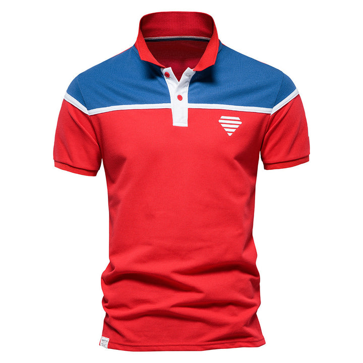 Herrer Poloshirt med moderne farvesnit og kvalitetsbomulds kvalitet Stilla