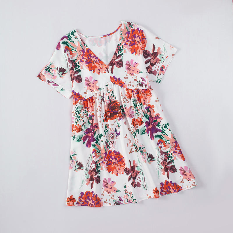 Dame Casual Floral Shift Kjole Stilla