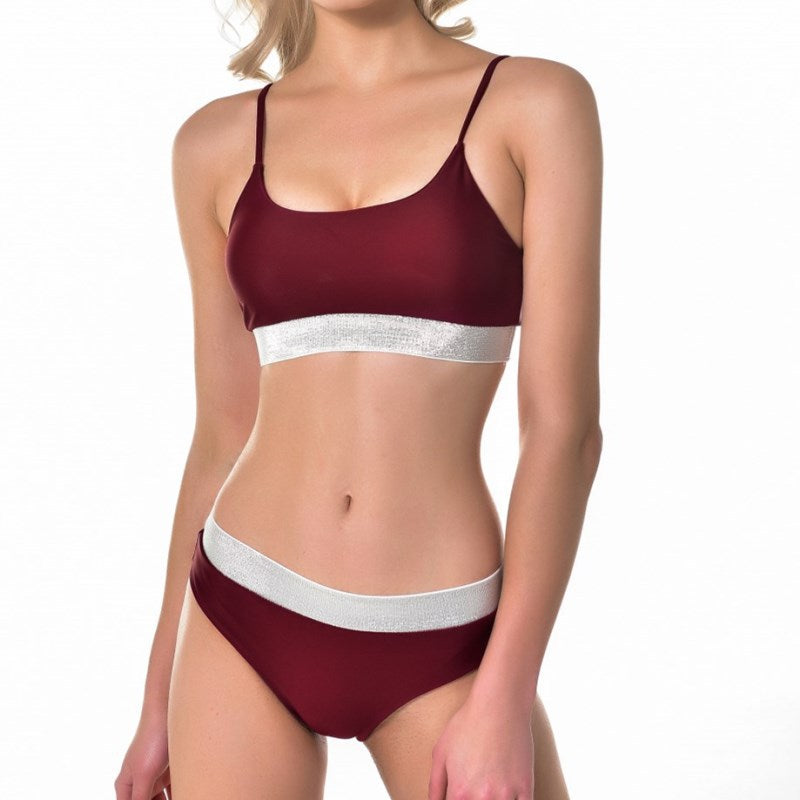 Dame Sport-Bikini Sæt med elastisk bånd og funktionel top Stilla