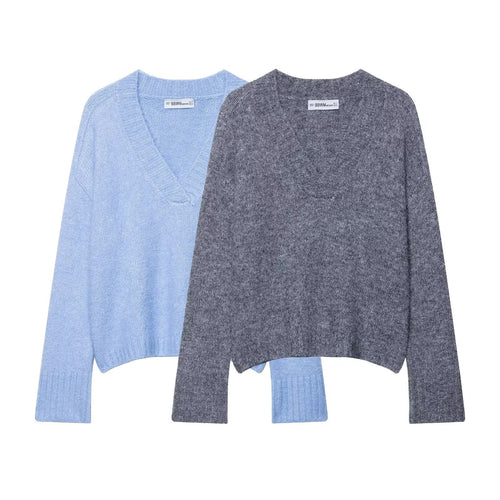 Kvinders V-hals Sweater Stilla