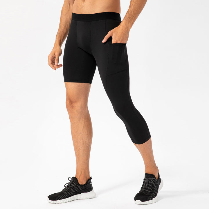 Herrer kompressions leggings med integrerede lommer og ergonomisk design Stilla
