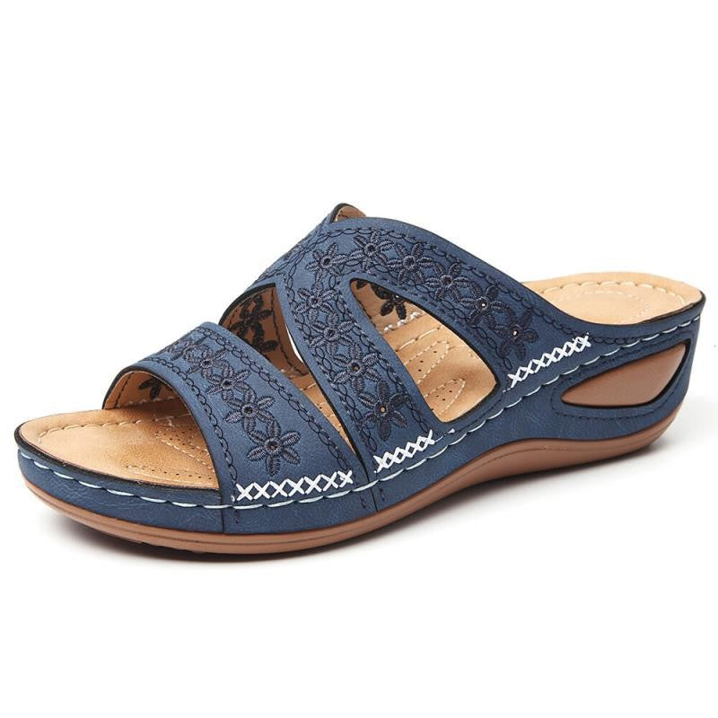 Dame Komfortable Sandaler med fashionable Blomsterdesign og ergonomisk Såler Stilla