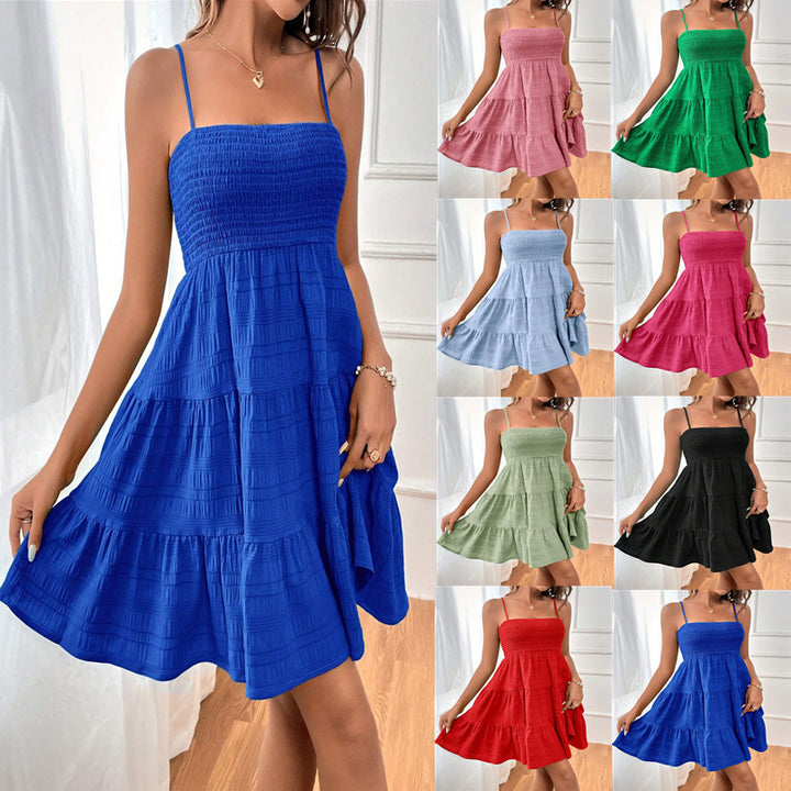 Dame Smocked Mini Kjole Stilla