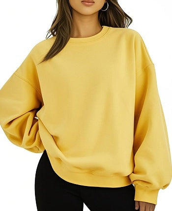 Damer Casual Oversized Sweater med Løs Pasform Skovae