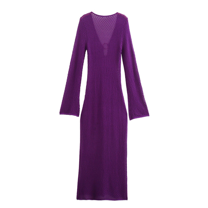 Femme Vaffelstrik Maxi Kjole Stilla