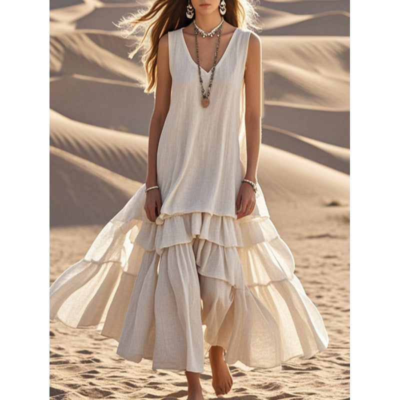 Dame Boho Chic lagdelt maxikjole Stilla
