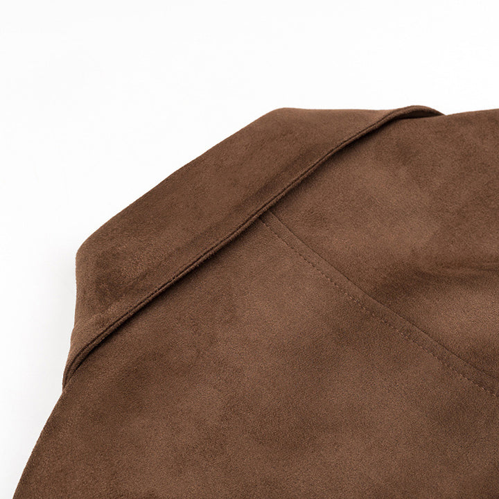 Femme Oversized Bælte Suede Trenchcoat Stilla