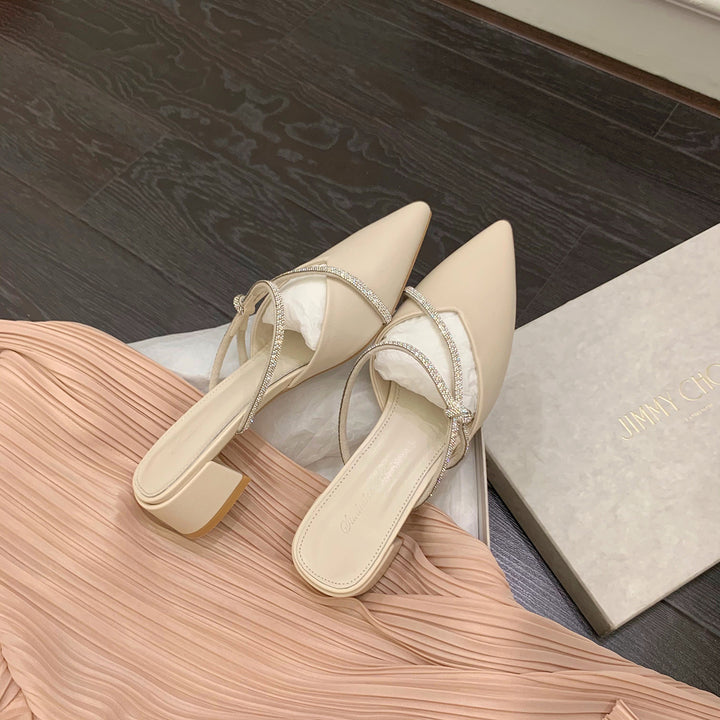Dame Sling-sandaler med elegant rem og funklende detalje Stilla