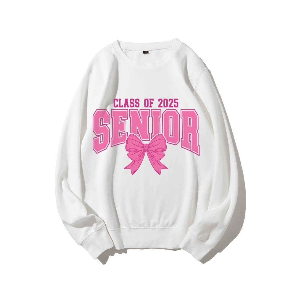 Kvinders sweatshirt med eksamensår og dekorativ sløjfe design Stilla