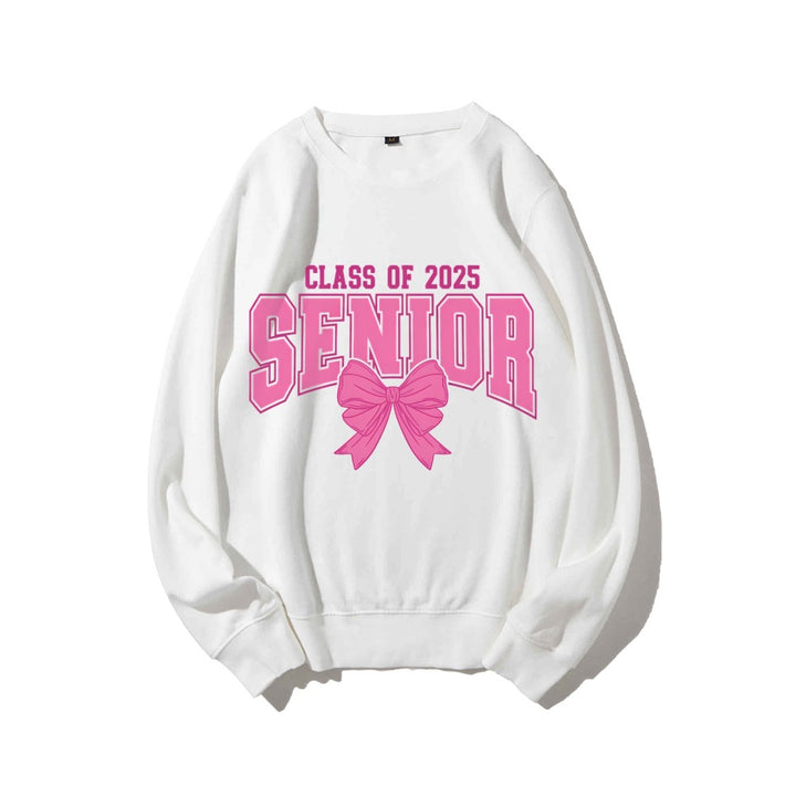 Kvinders sweatshirt med eksamensår og dekorativ sløjfe design Stilla