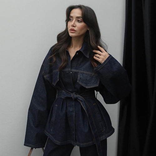 Damer Stilfuld Denim Jakke Stilla