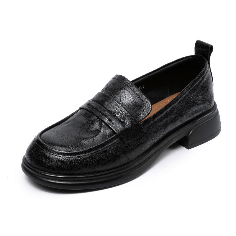 Dame Klassiske Læder Slip-On med Behageligt Sål Stilla