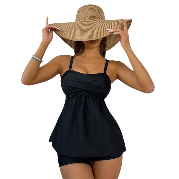 Dame sportsligt Tankini-sæt med blomstret design og behagelige shorts Stilla